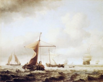 Breeze marin Willem van de Velde le Jeune Bateau paysage marin Peinture à l'huile